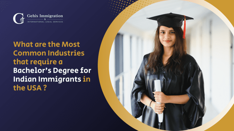 Most Common Industries that require a bachelor's degree for indian immigrants in the USA